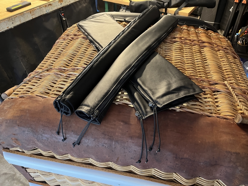 Cut materials for upright covers.