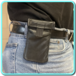 Belt mounted leather phone case