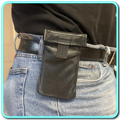 Belt mounted leather phone case